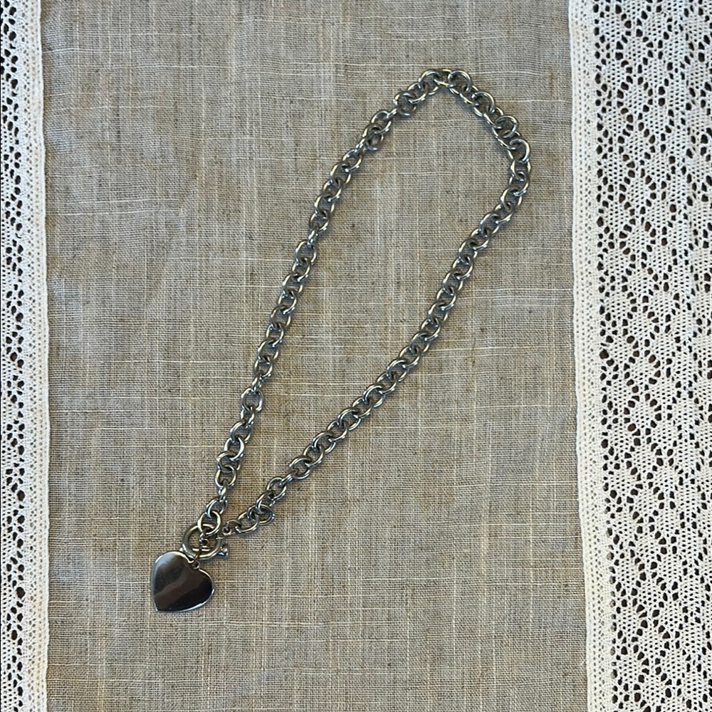 Silver Heart Pendant Necklace